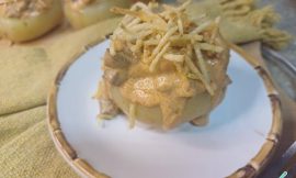 Batata Recheada Strogonoff de Carne Irresistível