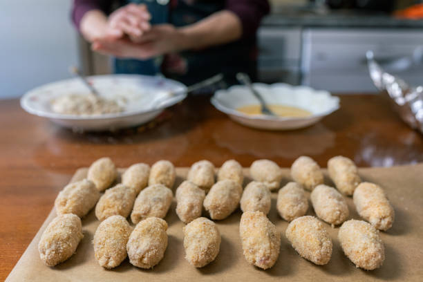 Croquete de Mandioca com Charque Crocante Croquete de Mandioca com Charque Crocante