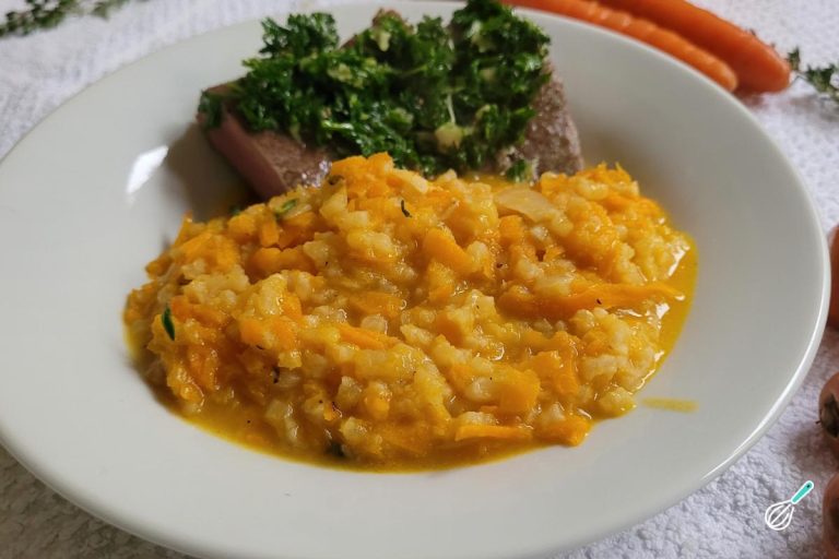 Risoto cremoso de cenoura receita prática