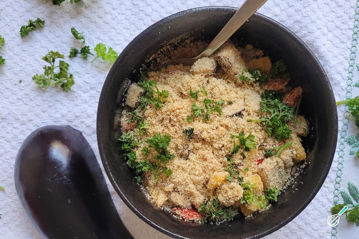 Farofa Colorida de Berinjela: Sabor Vibrante