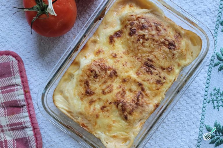 Lasanha Frango Queijo Molho Branco