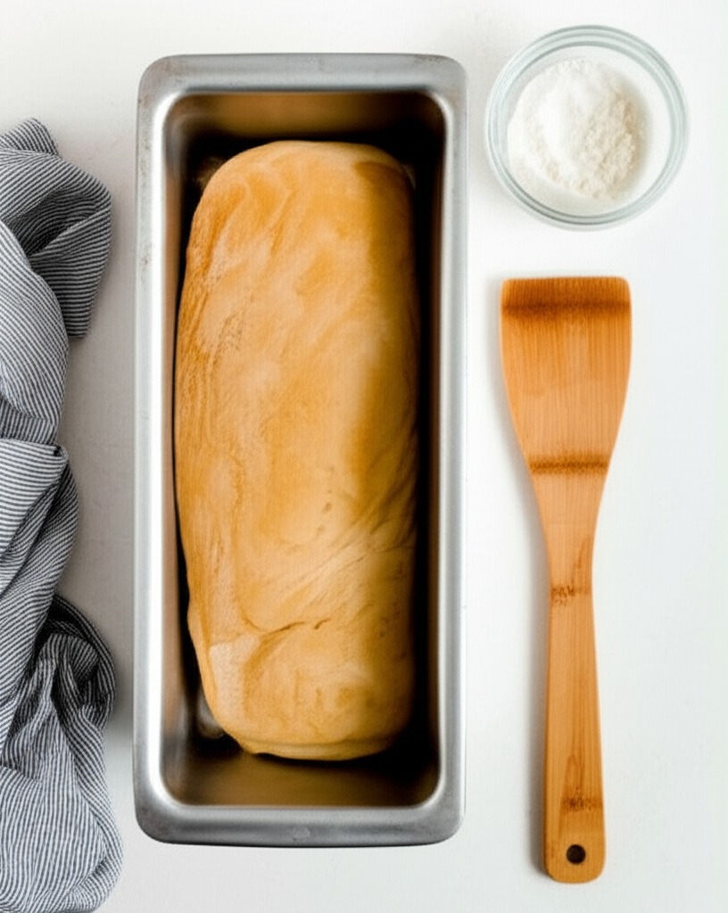Fatias de pão de arroz sem glúten em uma cesta, com uma xícara de café ao lado.