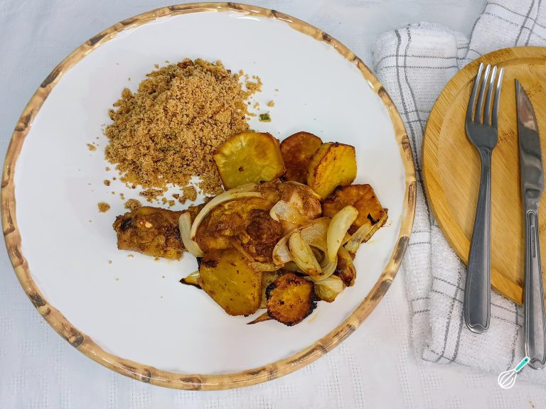 Frango Batata Doce Assado Forno