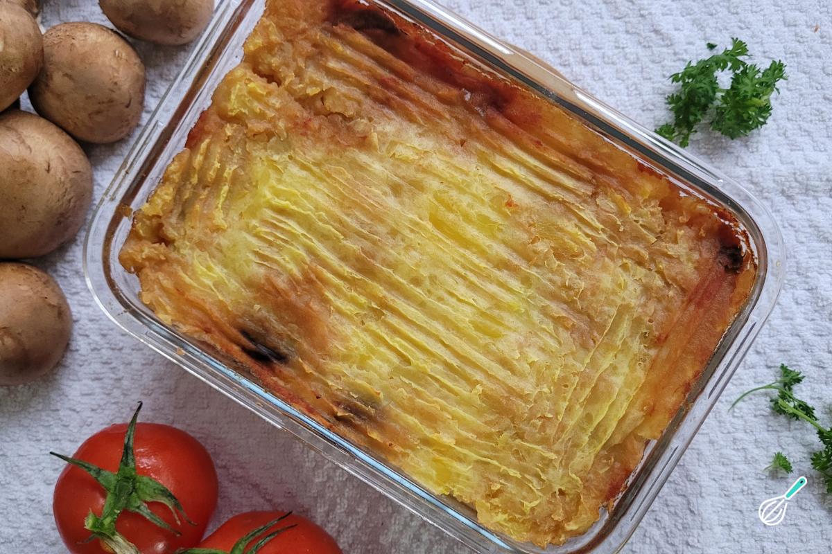 Escondidinho Cogumelos Purê Batata