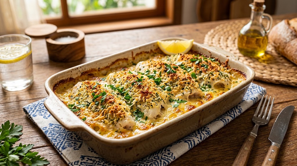 Filé de Peixe Gratinado
