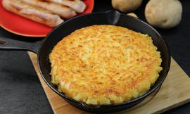 Rosti de Batata Crocante com Queijo e Peru