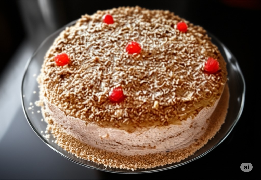 Torta Paulista Espetacular: Cereja, Amendoim e Doce Leite Torta Paulista Espetacular: Cereja, Amendoim e Doce Leite