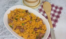 Arroz carreteiro tradicional refeição completa nutritiva