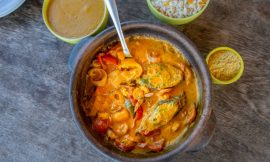 Pescada com Curry, Pimentão e Manjerona