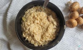 Arroz Cremoso Gourmet com Leite e Cogumelos