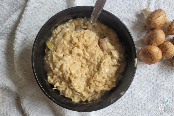 Arroz Cremoso Gourmet com Leite e Cogumelos Arroz Cremoso Gourmet com Leite e Cogumelos