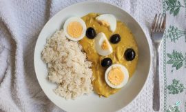 Arroz cremoso de galinha sabor marcante