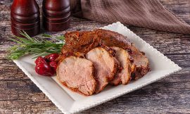 Bifes de Pernil Agridoce com Framboesa