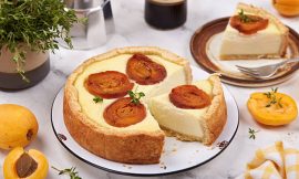 Torta de Ricota com Damasco Diet
