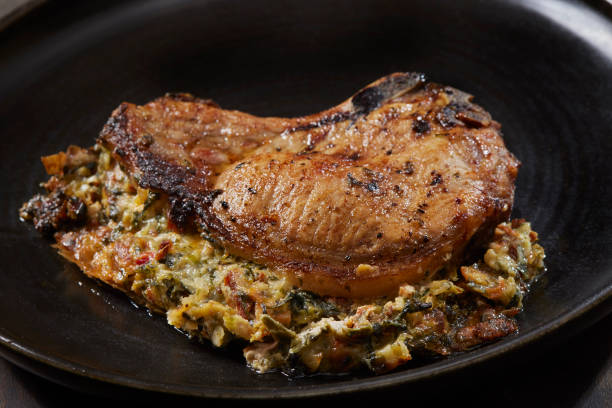 Bisteca de Porco com Escarola