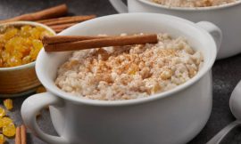 Arroz Doce Integral com Pinhão e Crocante de Canela