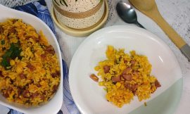 Arroz Colorido Calabresa: Refeição Completa e Fácil