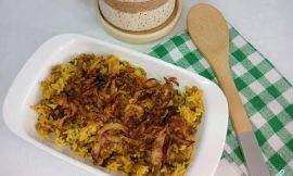Mjadra Arroz com Lentilha Árabe Original Saboroso