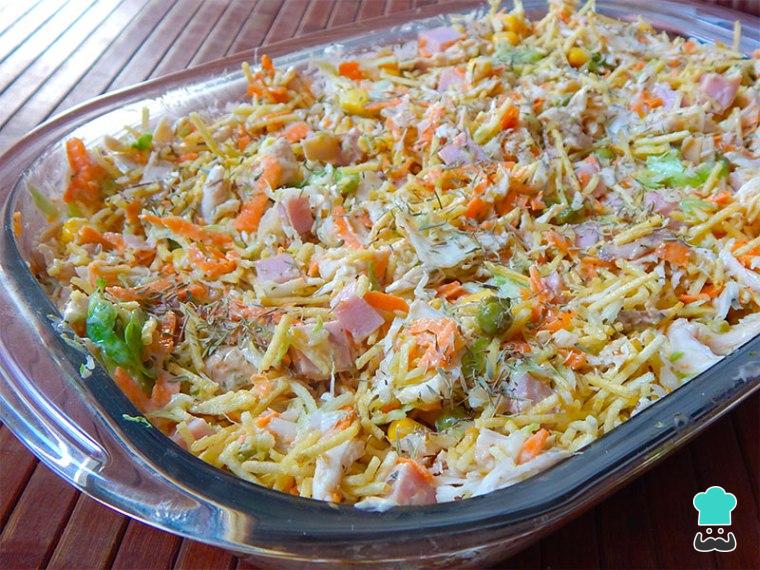 Salpicão presunto preparado perfeito noite especial