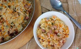 Arroz com Cenoura e Bacon Crocante: Sabor Irresistível!