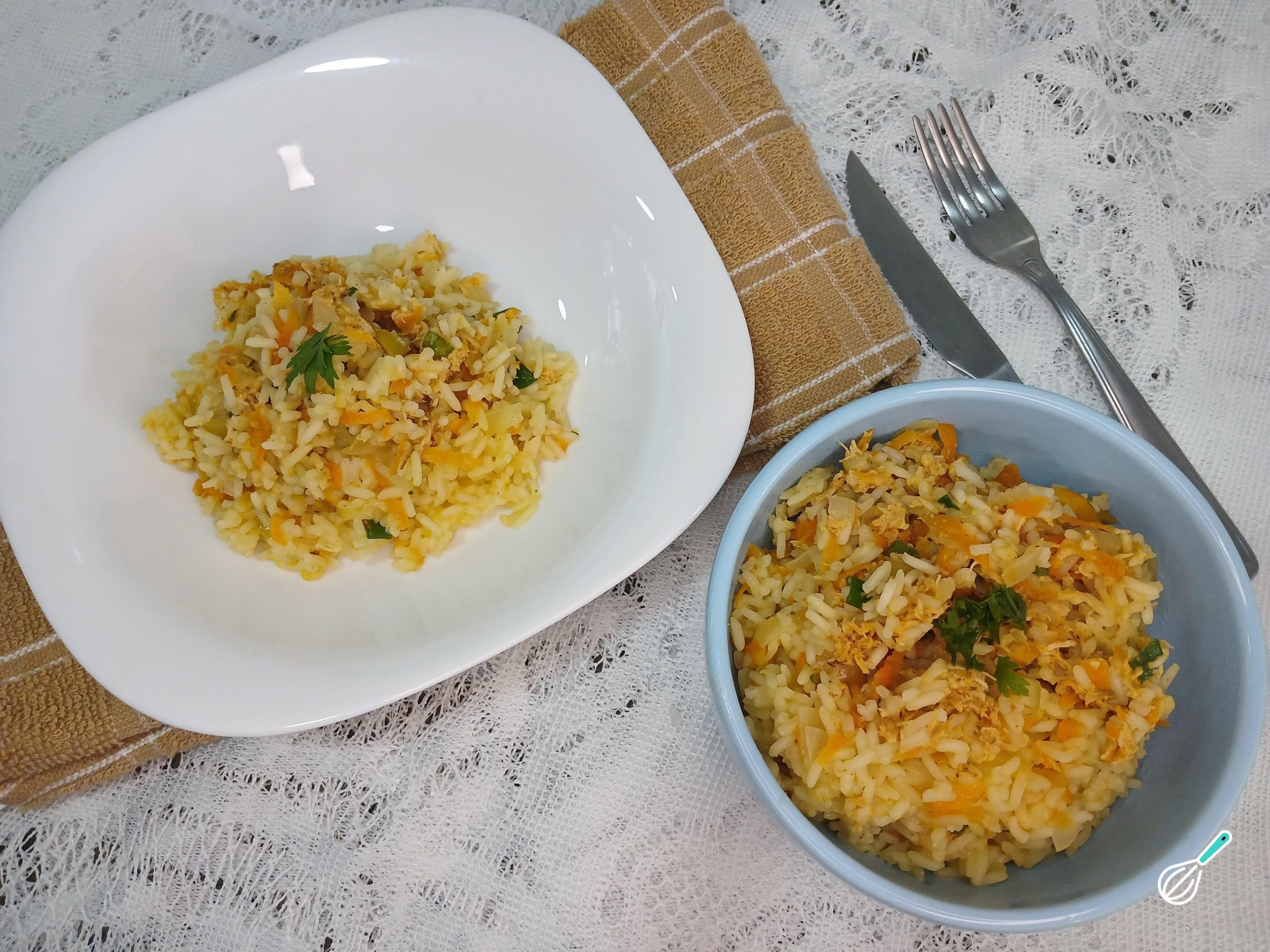 Receita de Arroz com cenoura e frango