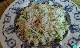 Receita de Arroz com brócolis e queijo