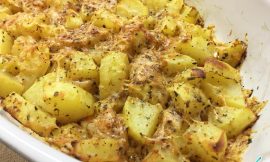 Receita de Batata com queijo no forno
