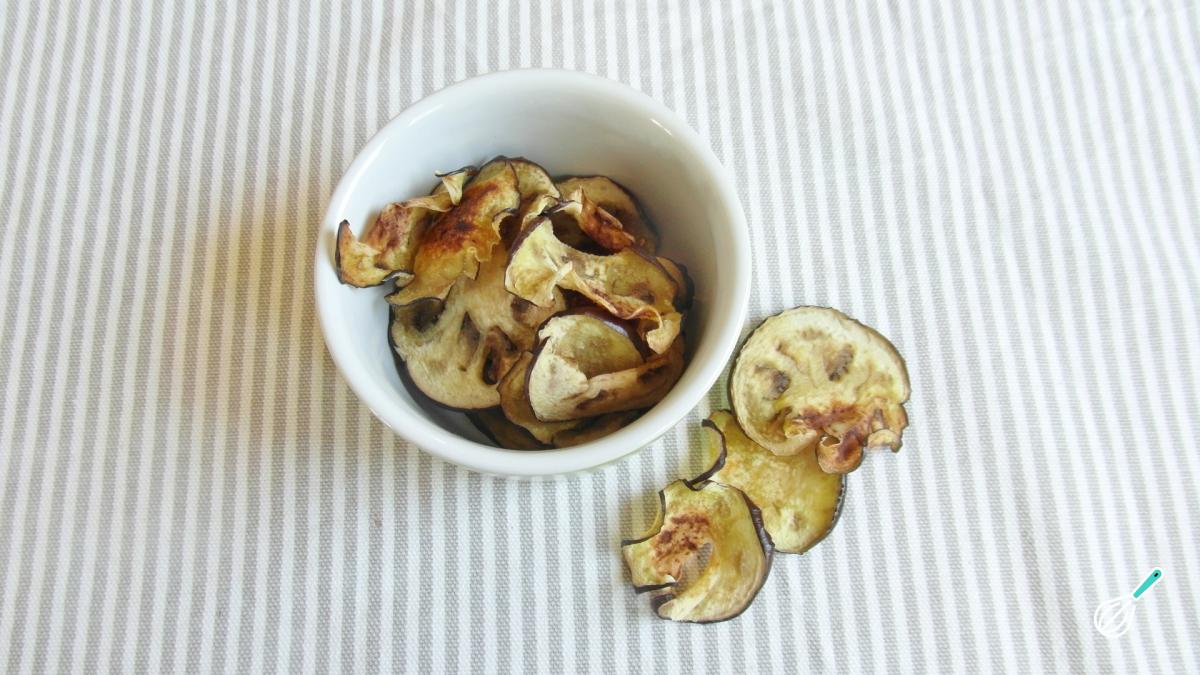 Receita de Chips de berinjela no forno