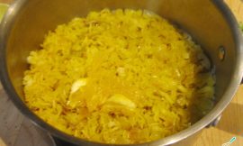 Receita de Arroz com cúrcuma