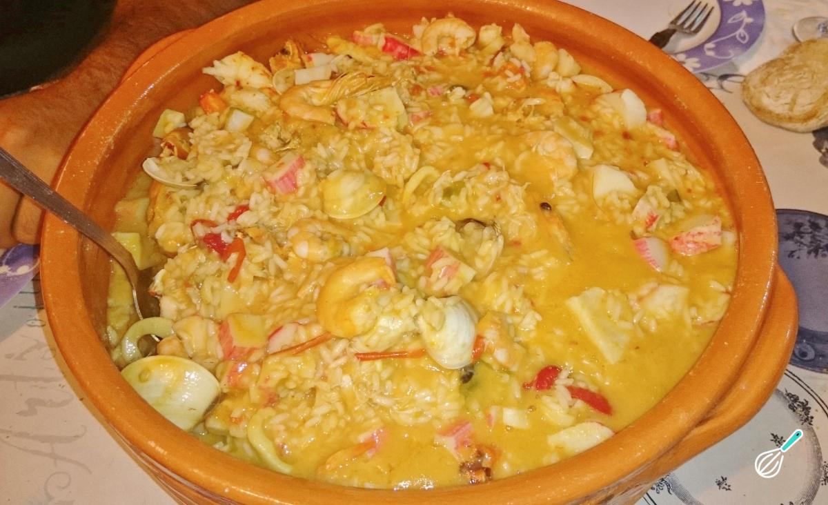Receita de Arroz de frutos do mar