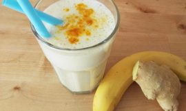 Batido de banana e gengibre