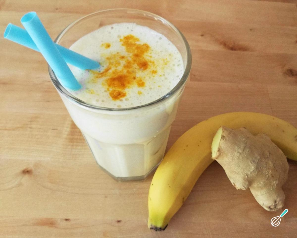 Batido de banana e gengibre Batido de banana e gengibre