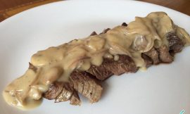 Receita de Bife com molho de cogumelos