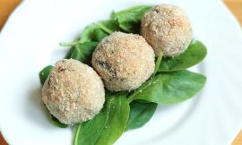 Receita de Bolinho de batata doce com espinafre assado