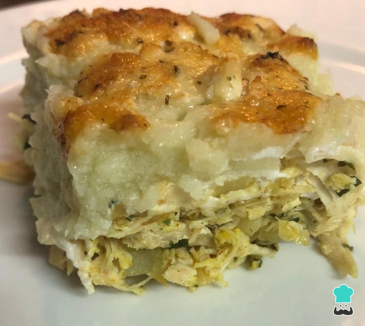 Receita de Escondidinho de frango com requeijão
