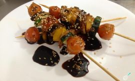Espetinho de Legumes à Oriental Leve e Saboroso