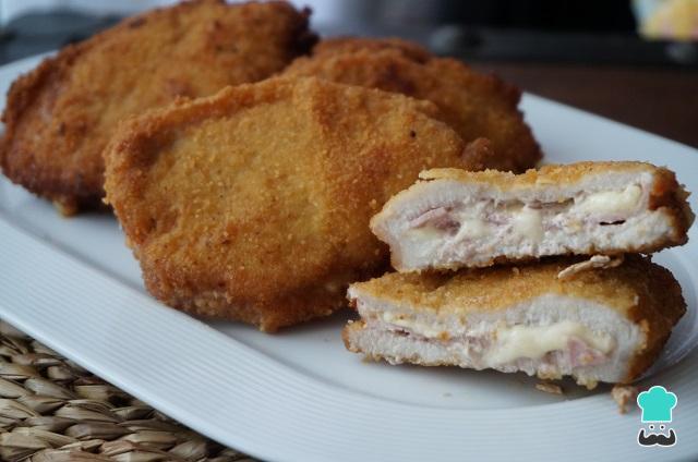 Lombo Suíno à Milanesa Recheado com Presunto e Queijo