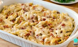 Receita de Macarrão com frango e bacon