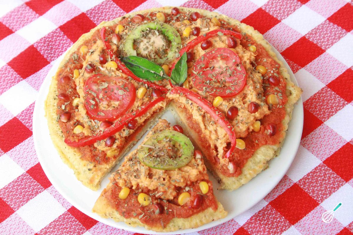 Receita de Pizza de grão de bico Receita de Pizza de grão de bico