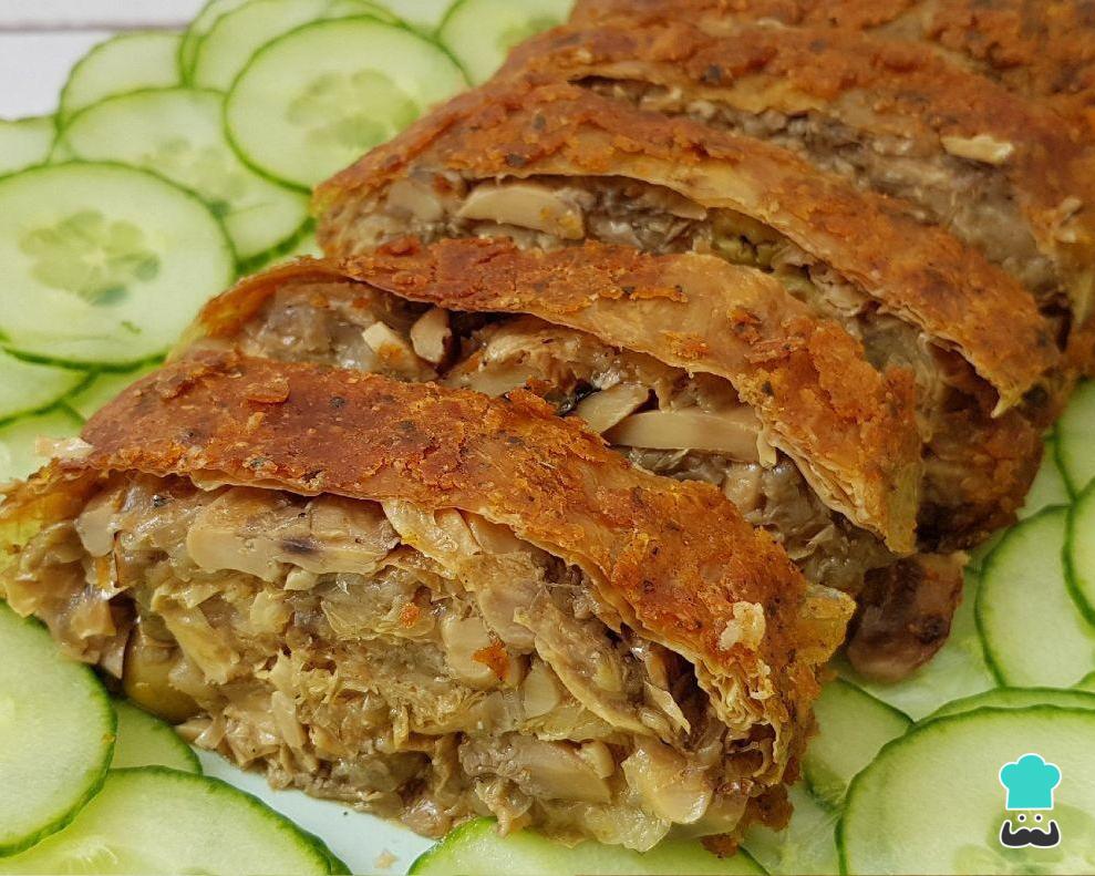 Receita de Rocambole vegano salgado