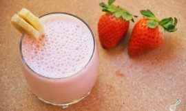 Batida com Nesquik de morango