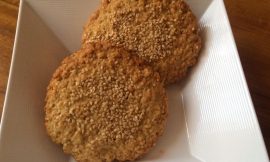 Receita de Biscoitos de aveia e sementes de gergelim