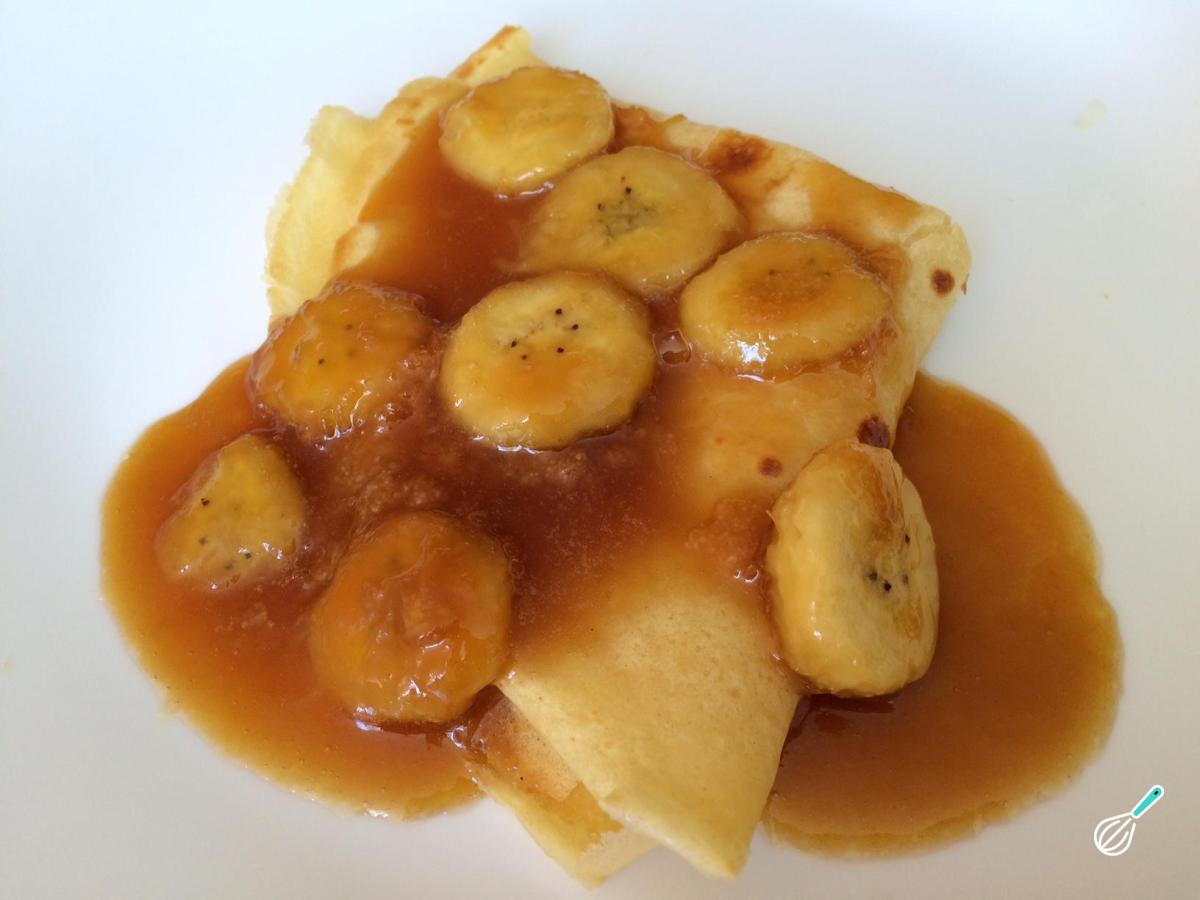 Receita de Crepe com banana caramelizada