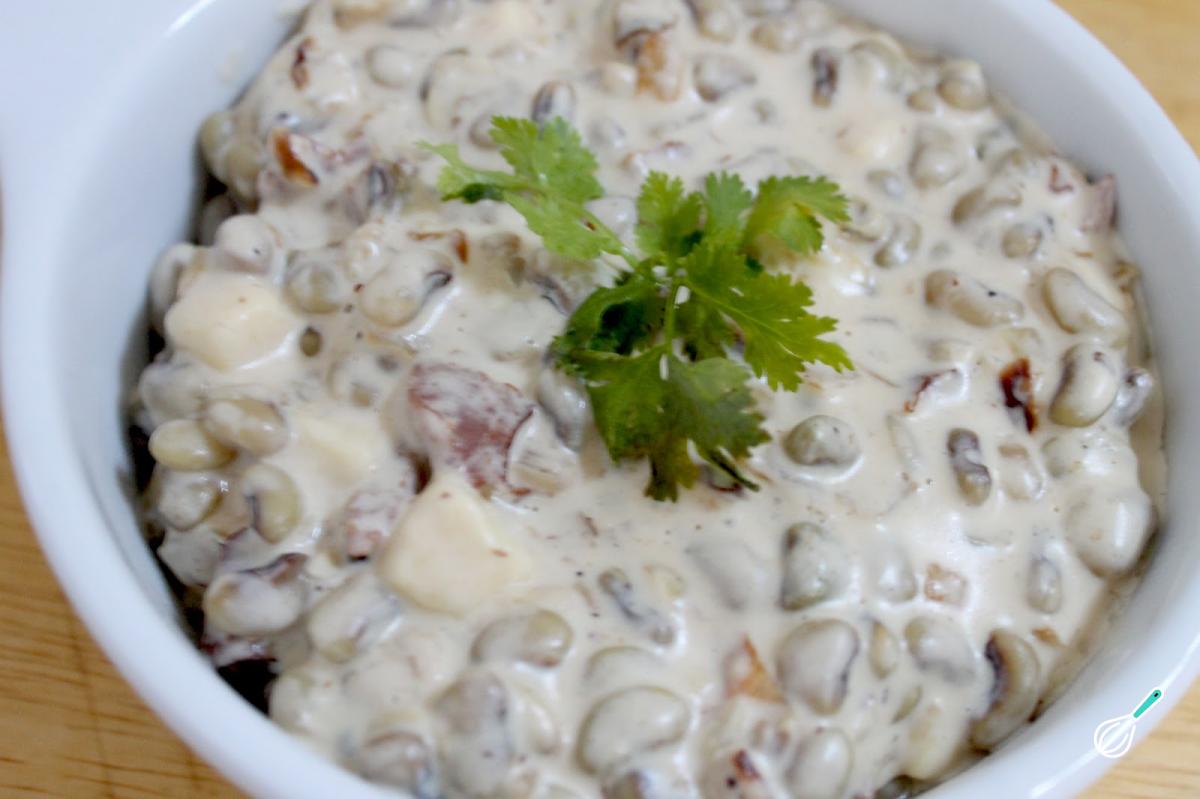 Receita de Feijão cremoso com creme de leite