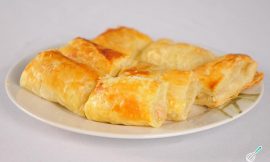 Receita de Folhado de queijo e presunto