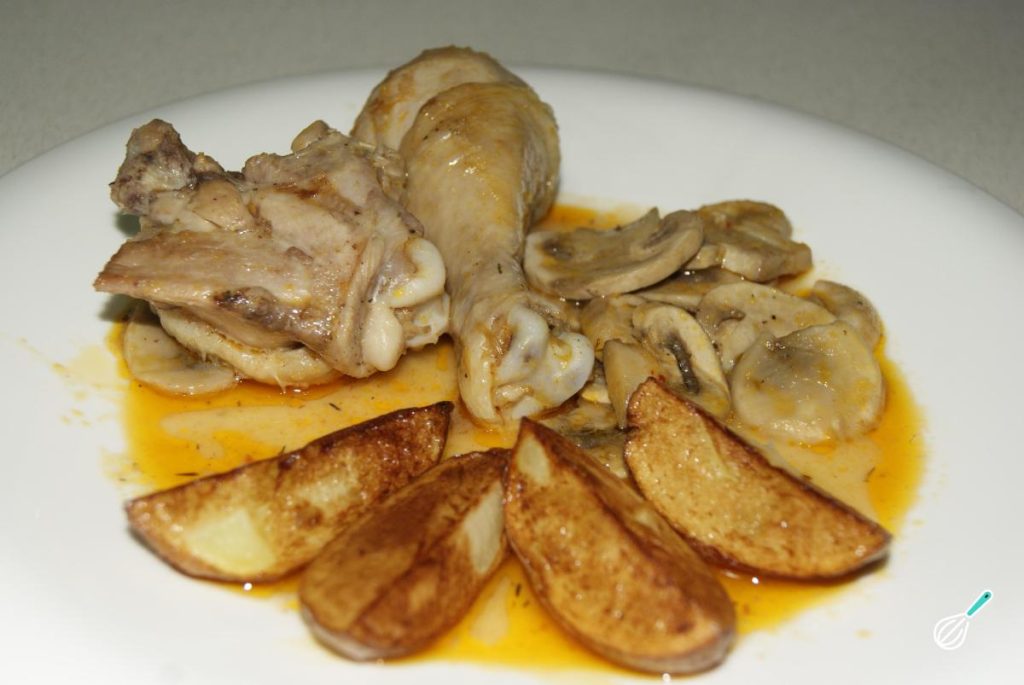 Receita de Frango estufado com cogumelos