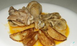 Receita de Frango estufado com cogumelos