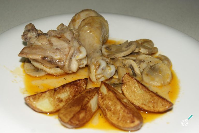 Receita de Frango estufado com cogumelos