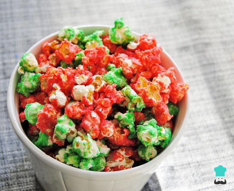 Receita de Pipoca doce colorida