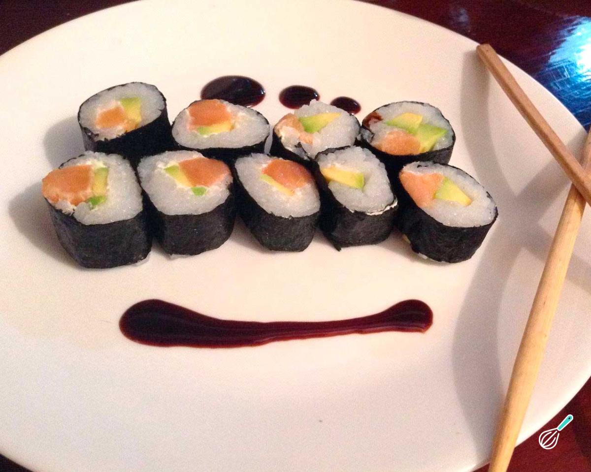 Receita de Sushi de salmão (hossomaki)